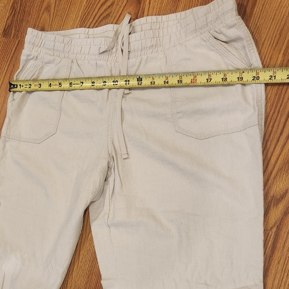 C est 1946 Women’s Linen Blend High Rise Straight Wide Leg Pants Lounge Size L - Picture 16 of 16